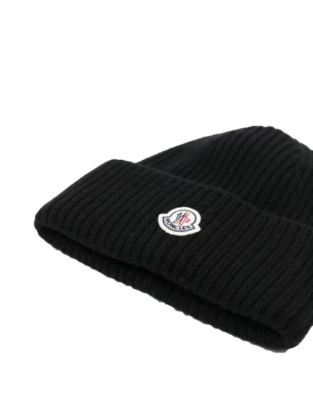 Žebrovaný čepice Moncler černý