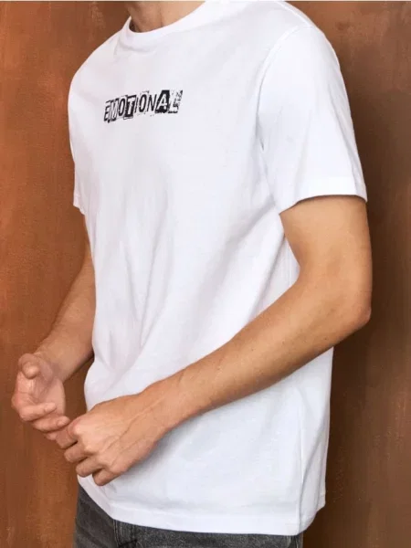 Sinsay Koszulka z nadrukiem biały