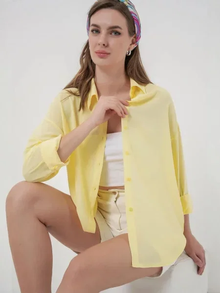 Bigdart Bluza pastelno rumena