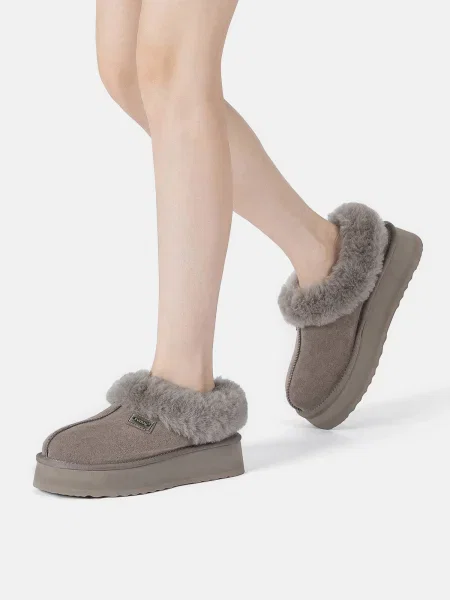 Everau Papuci de casă Topknot grej