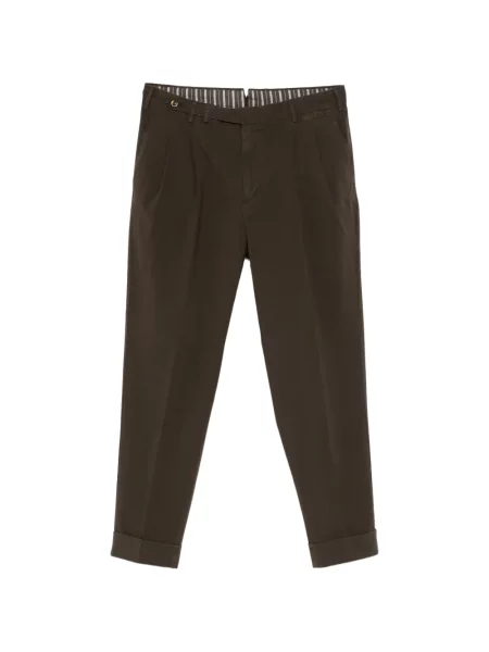 Pantaloni Pt Torino plisate maro