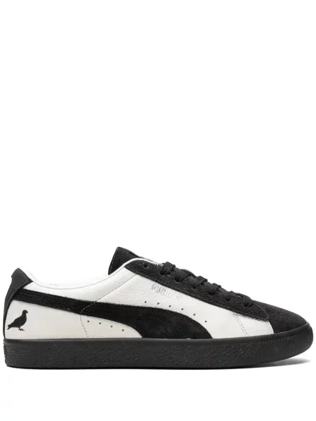 Sneakerși Puma Suede din piele de căprioară alb