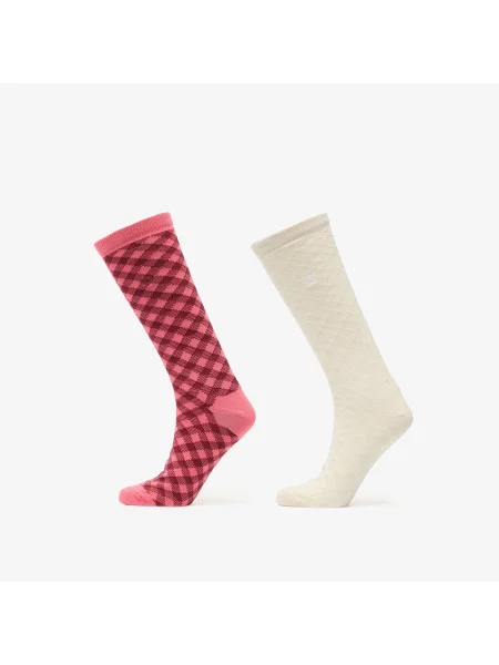 Șosete adidas Wales Bonner Check Sock Craft Pink/ Clear Brown L roz