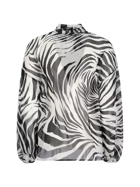 Bluză Max Mara cu funde cu model zebră alb