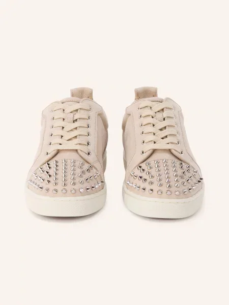Christian Louboutin Sneakersy Louis Junior Z Nitami beige beżowe