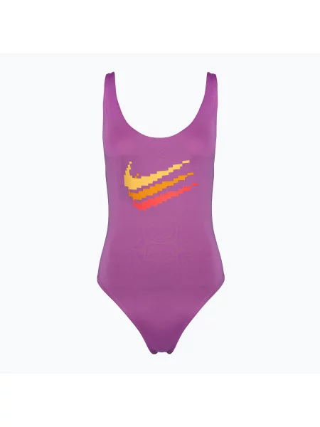 Дамски бански костюм от една част Nike Multi Logo U-Back fuchsia dream розово