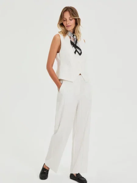 Pantaloni Marisse alb