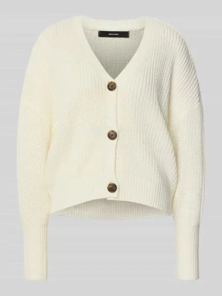 Dzianinowa kurtka Vero Moda biała