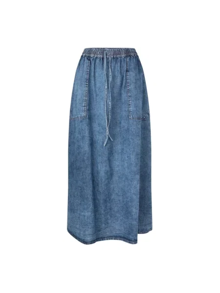 Maksi spódnica jeansowa Lollys Laundry niebieska