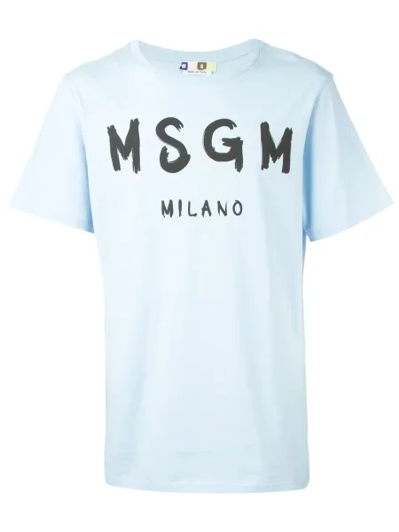 Tricou Msgm cu imagine albastru