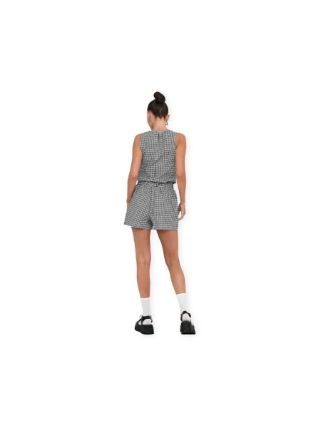 Pantaloni scurți Only în carouri alb