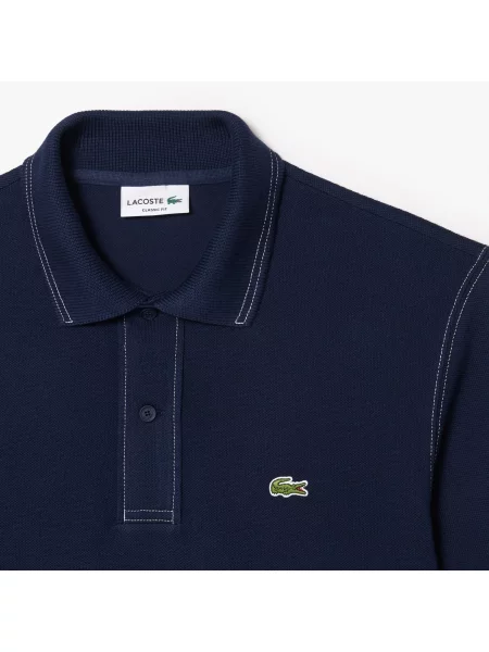 Классическое поло Lacoste синее