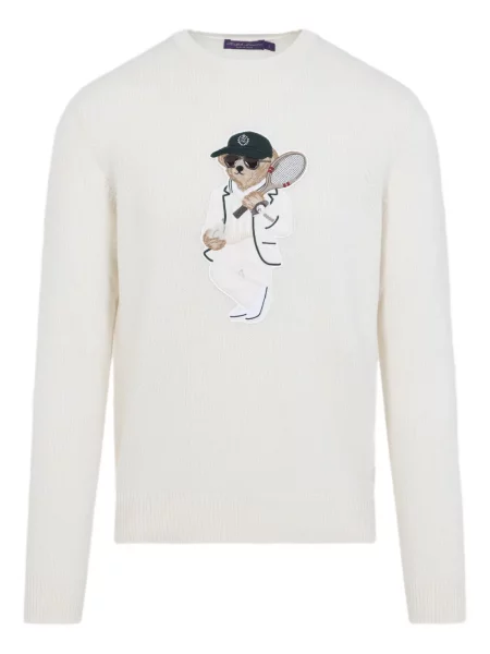 Pulover Ralph Lauren Purple Label cu decolteu în U violet