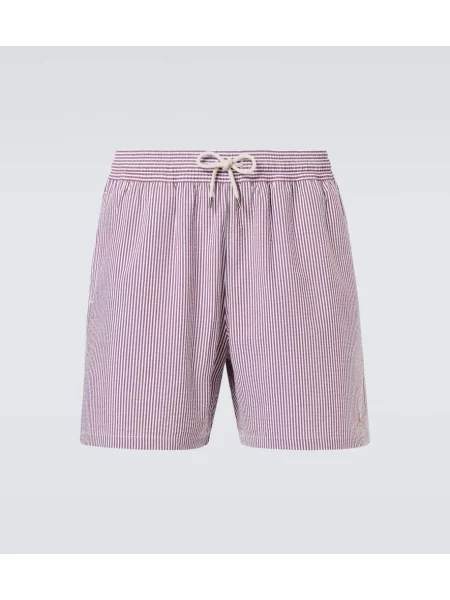 Plavalne hlačke Polo Ralph Lauren s črtami bordo