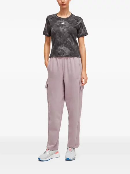 Pantaloni Adidas cu dungi cu autograf alergare albastru