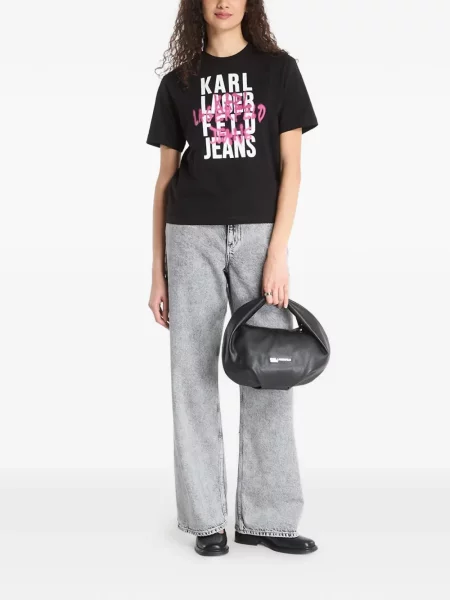 Μπλούζα Karl Lagerfeld Jeans με σχέδιο μαύρο