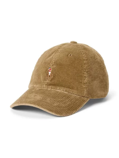Polo Ralph Lauren șapcă de baseball din bej cu imprimeu maro