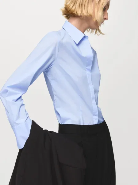 MANGO Bluză SOFIA deschis albastru