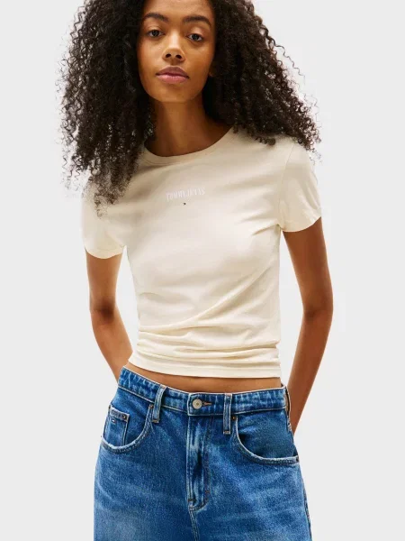 Футболка Tommy Jeans бежевая