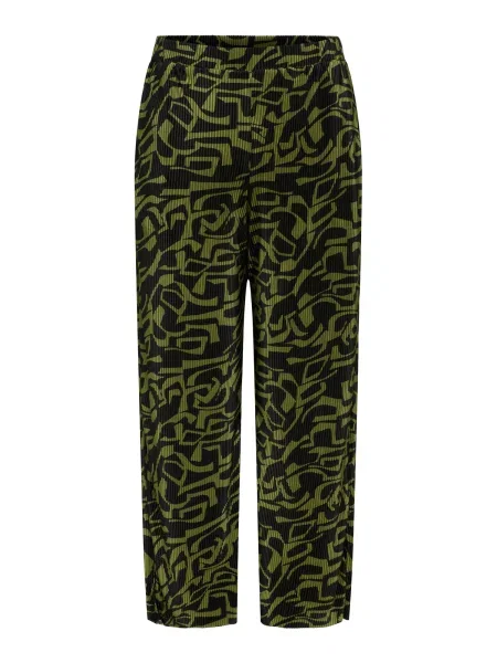 ONLY Carmakoma Pantaloni CARMika verde stuf negru