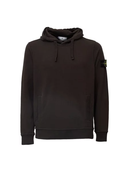 Bluza z kapturem Stone Island z kapturem z kamieniami brązowa