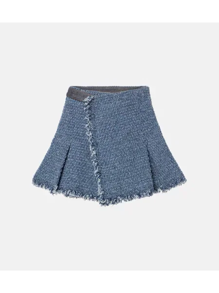 Pantaloni scurți din denim Sacai albastru