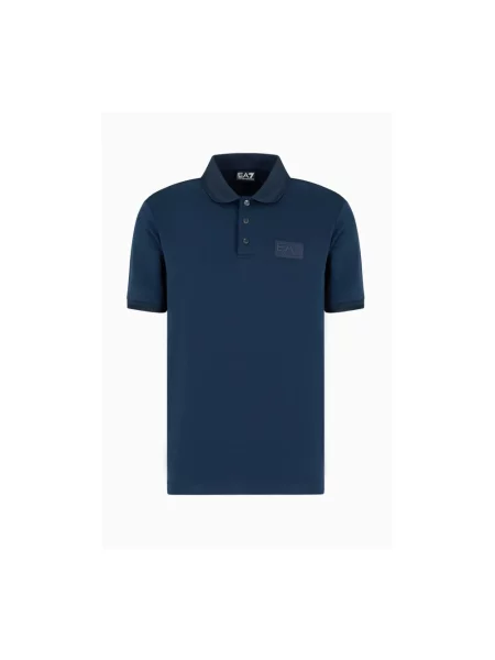 Koszulka polo Emporio Armani Ea7 z logo niebieska