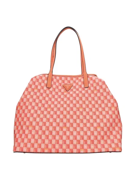 Shopperka Guess skórzana czerwona