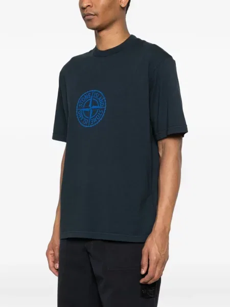 Tricou Stone Island cu imagine albastru