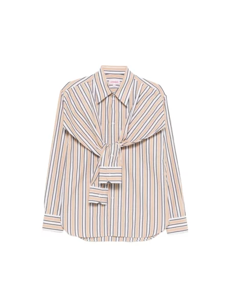 Koszula Loverboy By Charles Jeffrey w paski beżowa