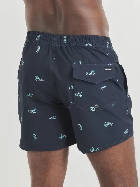 Rastezanje gaćice Quiksilver s printom plava