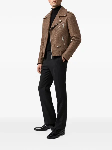 Geanta de piele Philipp Plein maro