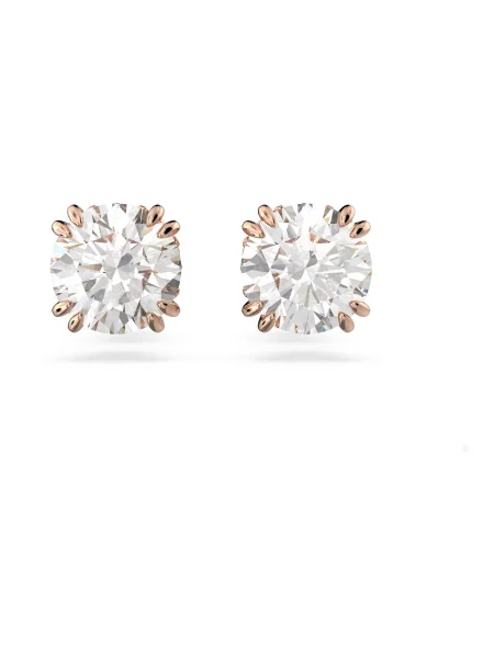 Swarovski Cercei transparent / auriu roz