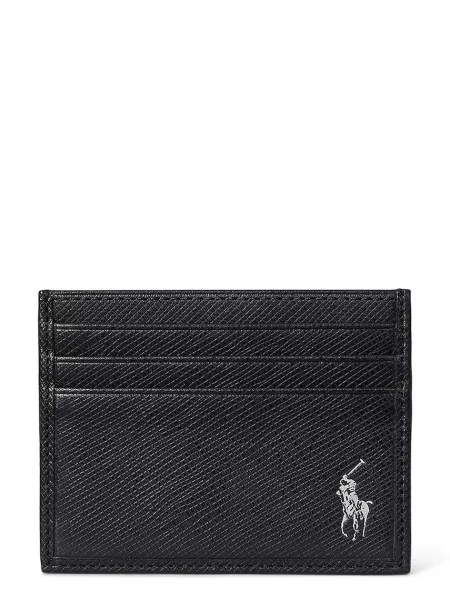 Usnjen etui za kartice Polo Ralph Lauren črna