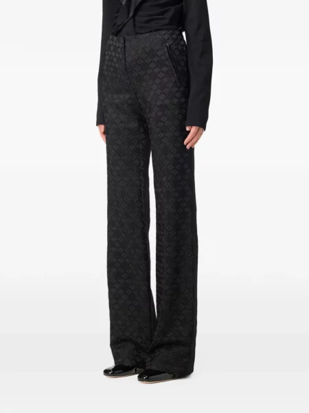 Pantaloni Alberta Ferretti din jacard negru