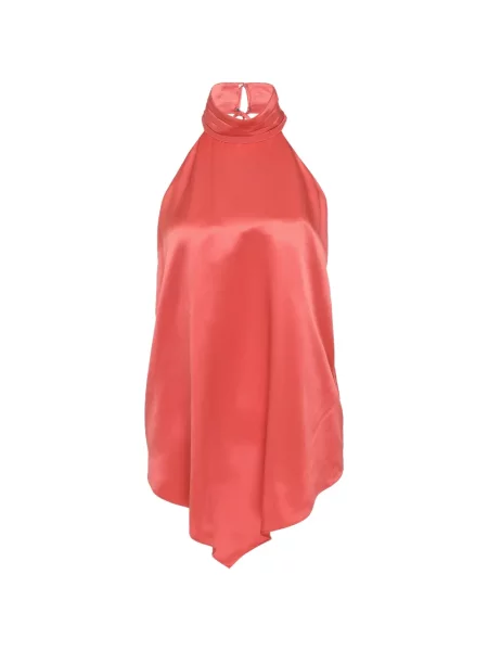 Top Club21 Collection din satin portocaliu