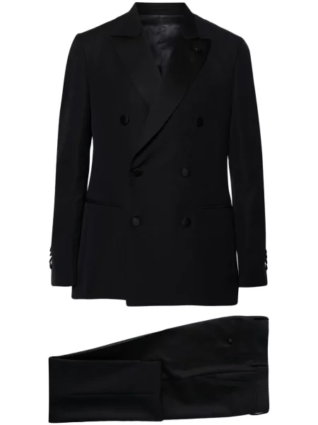 Costum Lardini de lână cu două rânduri de nasturi albastru