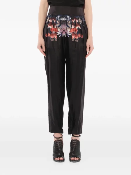 Pantaloni Givenchy cu model floral cu imagine negru