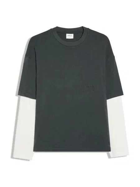 Bershka Tricou gri grafit alb
