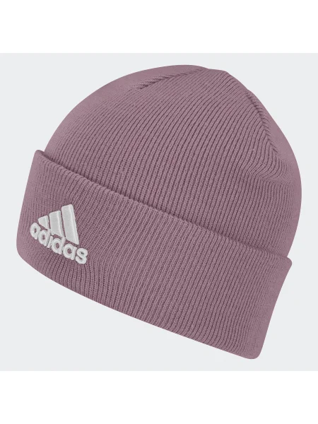 Шапка adidas Performance от плътен трикотаж розово