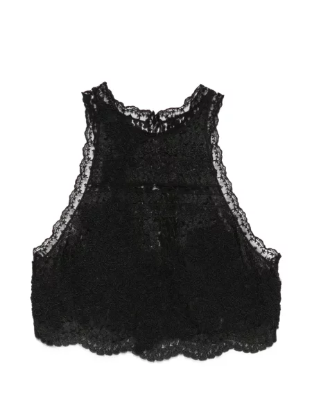 Top Ermanno Scervino cu broderie negru