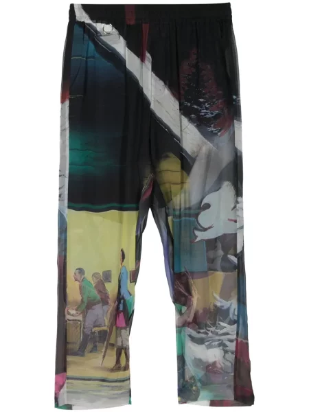 Cropp pantaloni Undercover cu imagine negru