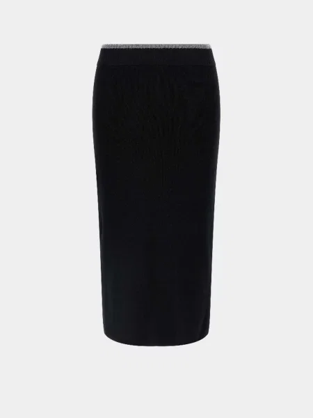 Спідниця міді PINKO хутро натуральне сірий