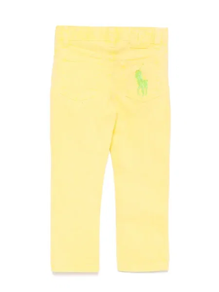 Jeansy straight leg dziecięce Polo Ralph Lauren żółte