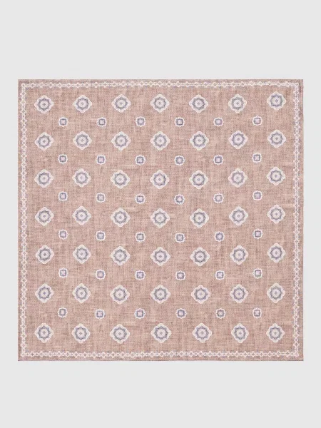 Шелковый двусторонний платок Brunello Cucinelli с принтом