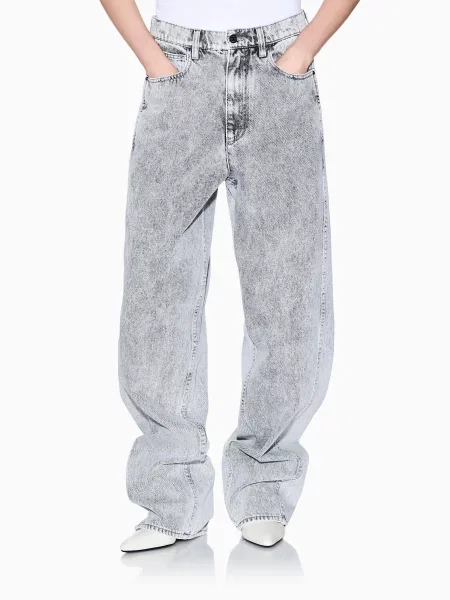 Широкие джинсы Armani Exchange серые