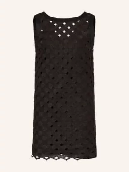 Max Mara Beachwear Sukienka Plażowa Pesi Z Koronki Ażurowanej schwarz czarna