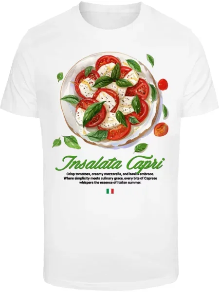 Mister Tee Tričko Insalata Capri zelená / červená / černá bílá