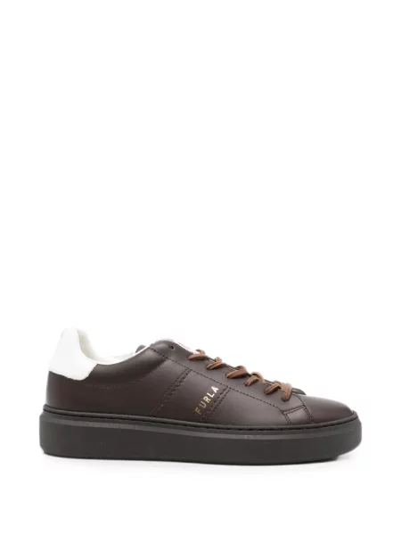 Sneakerși Furla cu imagine maro