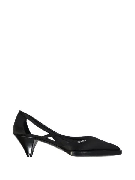 Pantofi cu toc Prada cu bretele negru